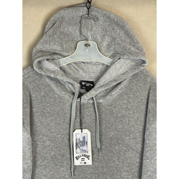 Billabong Hoodie Mens L Gray Flecker‎ Diego Solid Pockets Fleece Pullover Sweat - Picture 2 of 12
